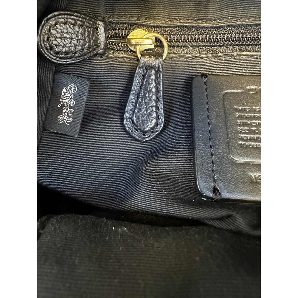 Coach Mini Charlie Backpack Black Pebbled Leather Bag Gold Hardware F38263 - Picture 8 of 16